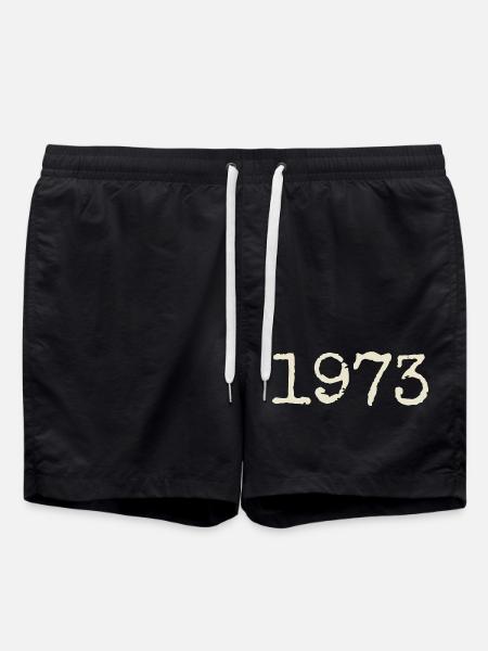 1973 Birthday Gift - Awesome since 1973 - Swim Trunks - black