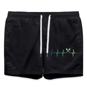 Darts Herzschlag Darts - Badeshorts - Schwarz - Vorne - AI Model Male 185 light (185cm)