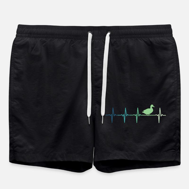 duck ducks beating - Swim Trunks - black