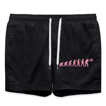 Evolution of snack time - Swim Trunks - black - Front - AI Model Male 185 light (185cm)