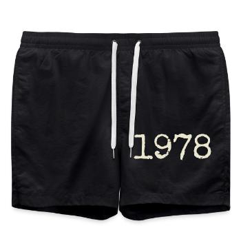 Cadeau Anniversaire 1978 - Génial depuis 1978 - Short de bain - noir - Devant - AI Model Male 185 light (185cm)