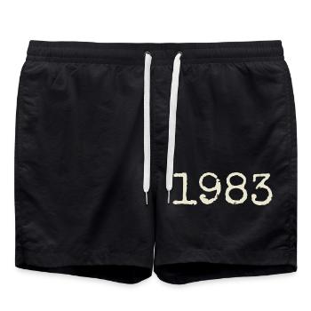 Cadeau Anniversaire 1983 - Génial depuis 1983 - Short de bain - noir - Devant - AI Model Male 185 light (185cm)