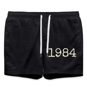 Geburtstagsgeschenk 1984 – Großartig seit 1984 - Badeshorts - Schwarz - Vorne - AI Model Male 185 light (185cm)