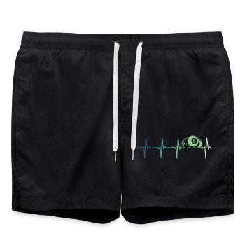 Billiards billiard ball - Swim Trunks - black - Front - AI Model Male 185 light (185cm)