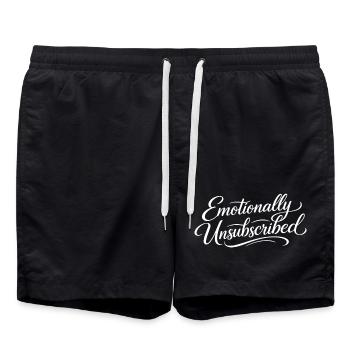 Sarcasme déconnecté émotionnellement Femmes drôles - Short de bain - noir - Devant - AI Model Male 185 light (185cm)