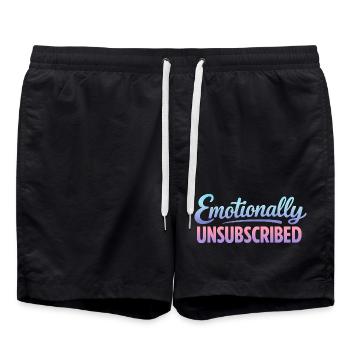 Sarcasme déconnecté émotionnellement Femmes drôles - Short de bain - noir - Devant - AI Model Male 185 light (185cm)