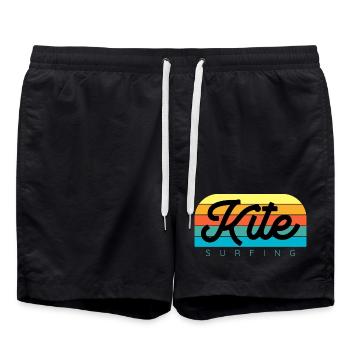 Kitesurfer Kiteboard Kitesurfen Kitesurf - Badeshorts - Schwarz - Vorne - AI Model Male 185 light (185cm)