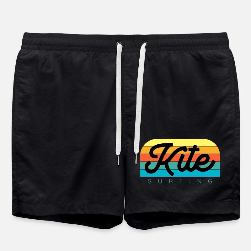 Kitesurfer Kiteboard Kitesurfen Kitesurf - Badeshorts - Schwarz