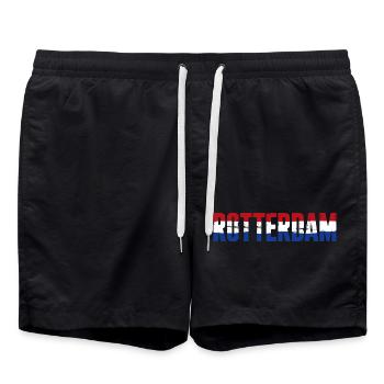 Drapeau de Rotterdam Néerlandais Vintage - Short de bain - noir - Devant - AI Model Male 185 light (185cm)