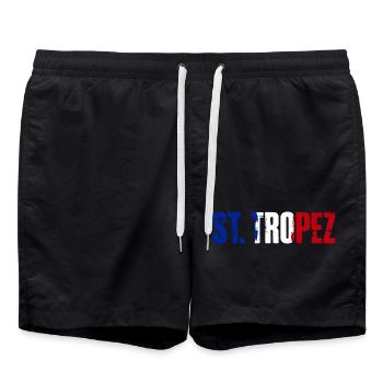St. Tropez Frankreich Saint Tropez - Badeshorts - Schwarz - Vorne - AI Model Male 185 light (185cm)