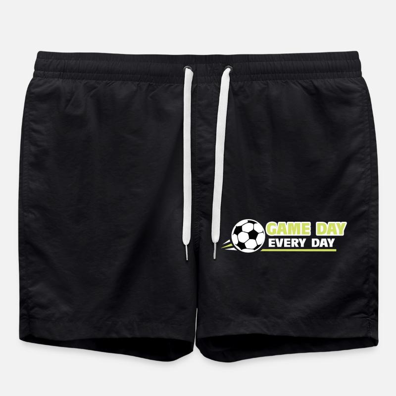Football_Game day every day - Swim Trunks - black