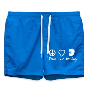 Peace Love Welding - Swim Trunks - cobalt blue - Front
