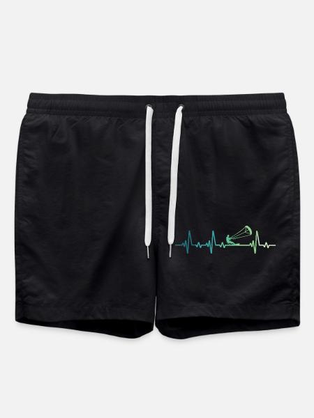 Kitesurfen Heartbeat Kiteboard Surf - Badeshorts - Schwarz