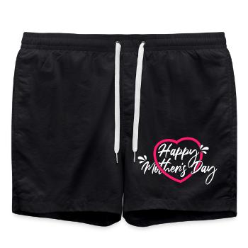 Happy Mothers Day Shirt - Swim Trunks - black - Front - AI Model Male 185 light (185cm)