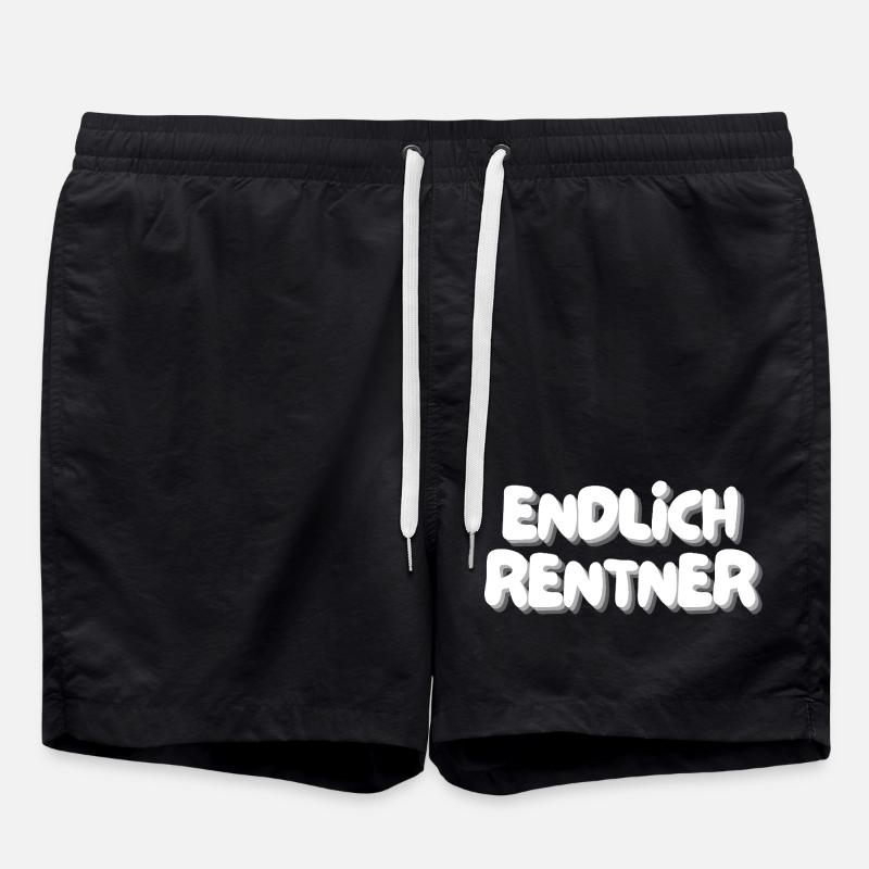 Endlich Rentner - Badeshorts - Schwarz