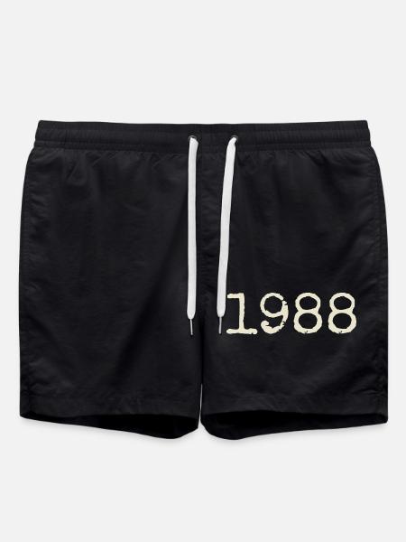 1988 Birthday Gift - Awesome since 1988 - Swim Trunks - black
