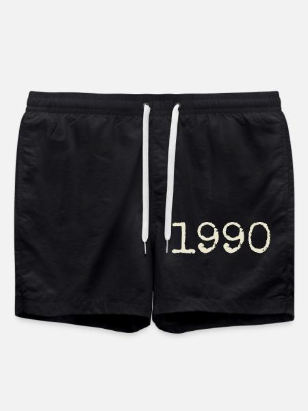 1990 Birthday Gift - Awesome since 1990 - Swim Trunks - black