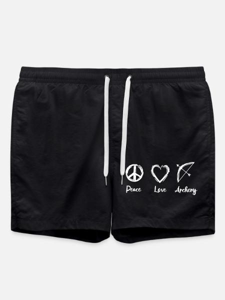 Peace Love Archery - Swim Trunks - black