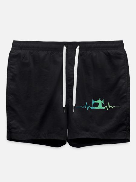 Sewing Machines Heartbeat Sew - Swim Trunks - black