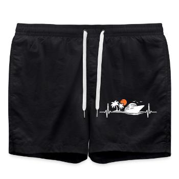Cruise Heartbeat Holiday Cruise Ship - Swim Trunks - black - Front - AI Model Male 185 light (185cm)