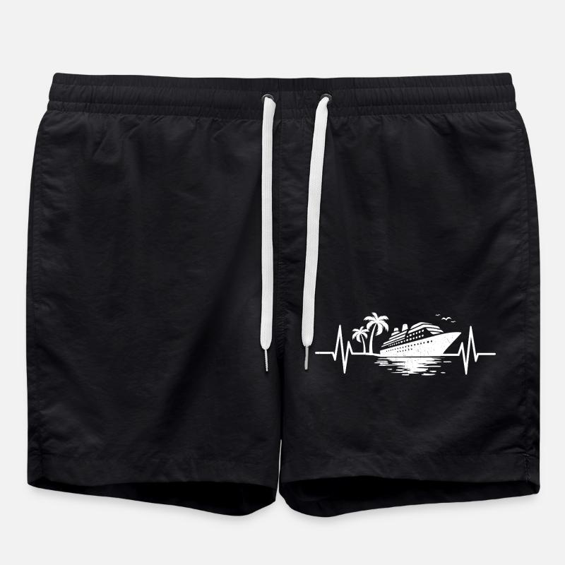 Heartbeat Cruise Ship Cruiser - Swim Trunks - black