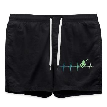 Skate Skater Battement de Cœur skateboard  - Short de bain - noir - Devant - AI Model Male 185 light (185cm)