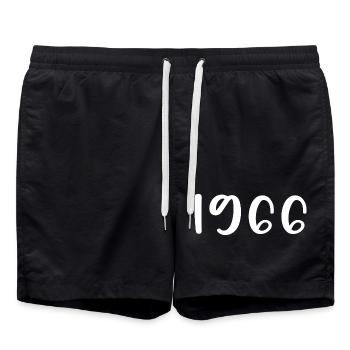 1966 Édition limitée 60e anniversaire 1966 - Short de bain - noir - Devant - AI Model Male 185 light (185cm)