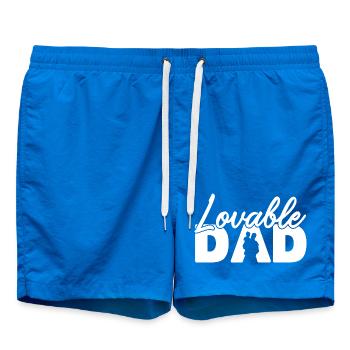 Père Aimable Esthétique Typographie Paternité - Short de bain - cobalt blue - Devant