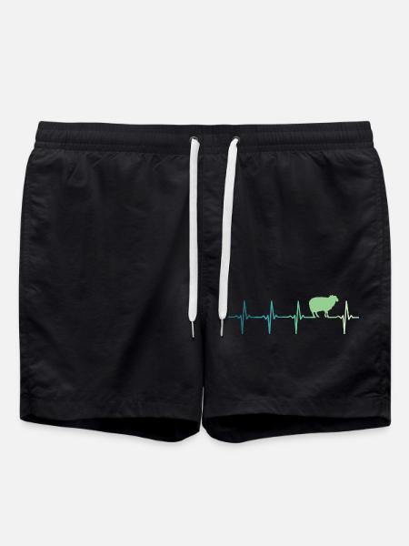 Sheep heartbeat Sheep Sheep - Swim Trunks - black