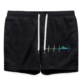 Natation battement de coeur cadeau nageur  - Short de bain - noir - Devant - AI Model Male 185 light (185cm)