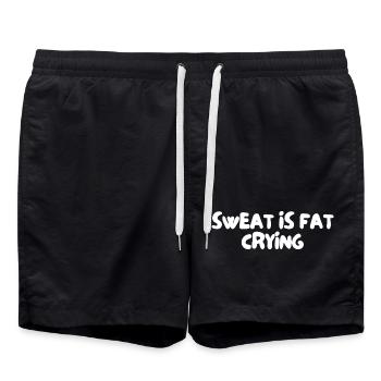 La sueur est grasse pleurant - Short de bain - noir - Devant - AI Model Male 185 light (185cm)