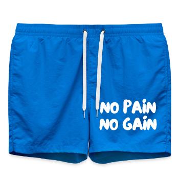 No pain no gain - Swim Trunks - cobalt blue - Front