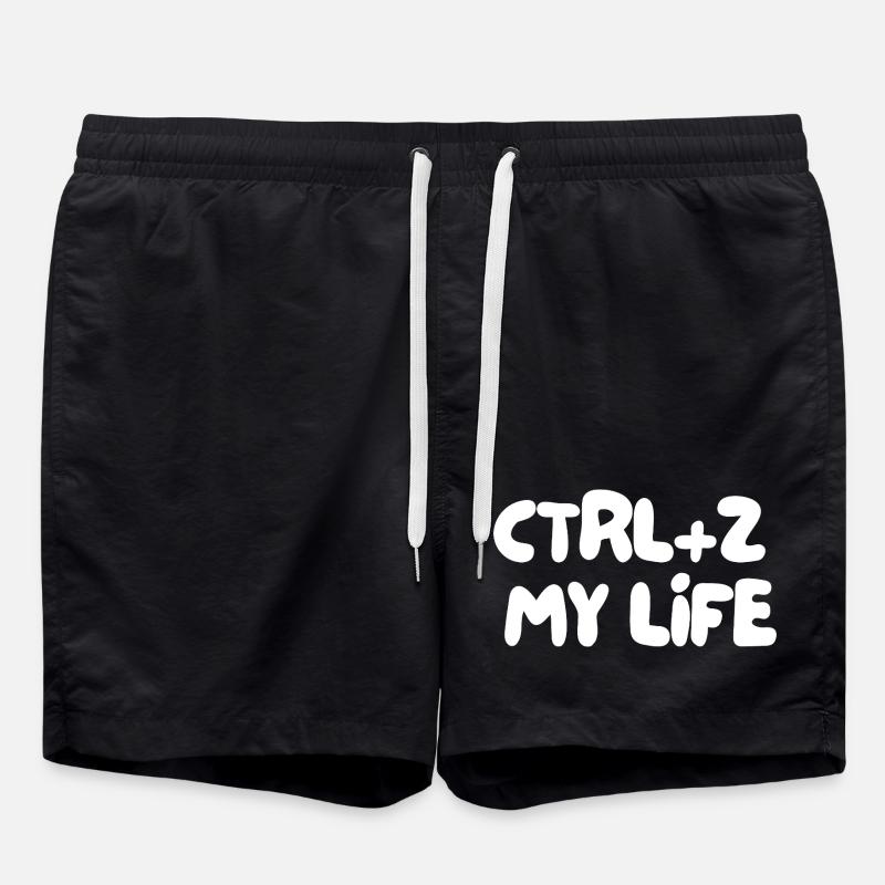 CTRL+Z MA VIE - Short de bain - noir