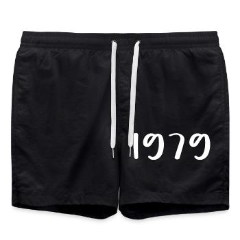 1979 Limited Edition 47th Birthday 1979 - Swim Trunks - black - Front - AI Model Male 185 light (185cm)