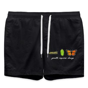 Inspiring butterfly fan graphic - Swim Trunks - black - Front - AI Model Male 185 light (185cm)
