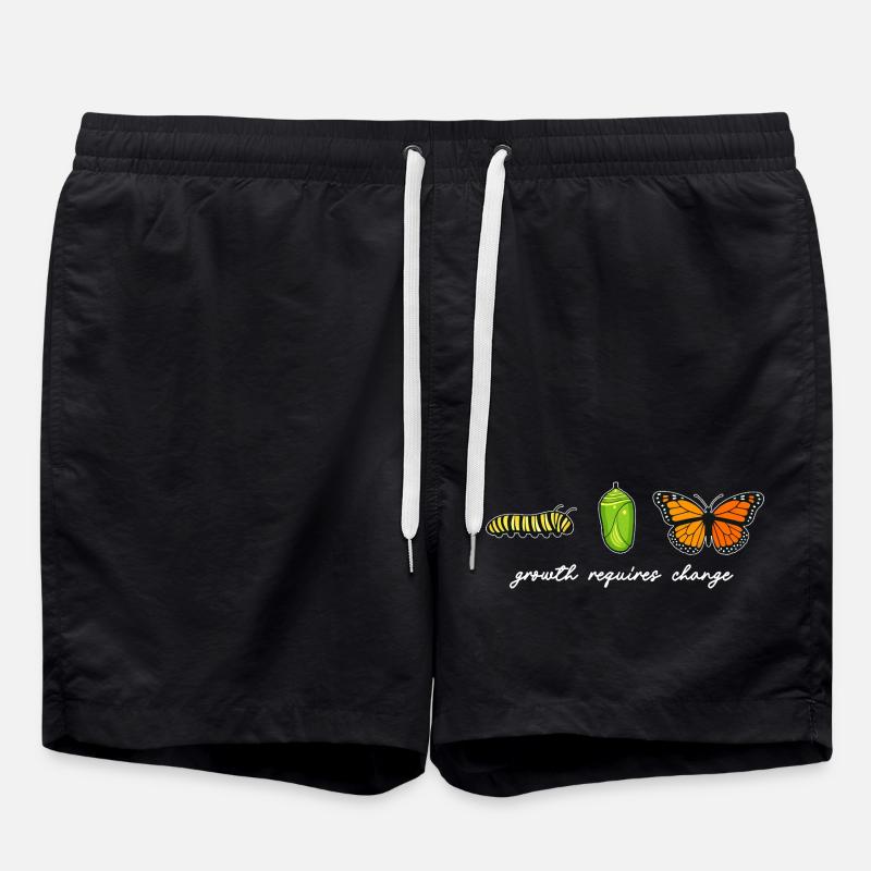 Inspiring butterfly fan graphic - Swim Trunks - black