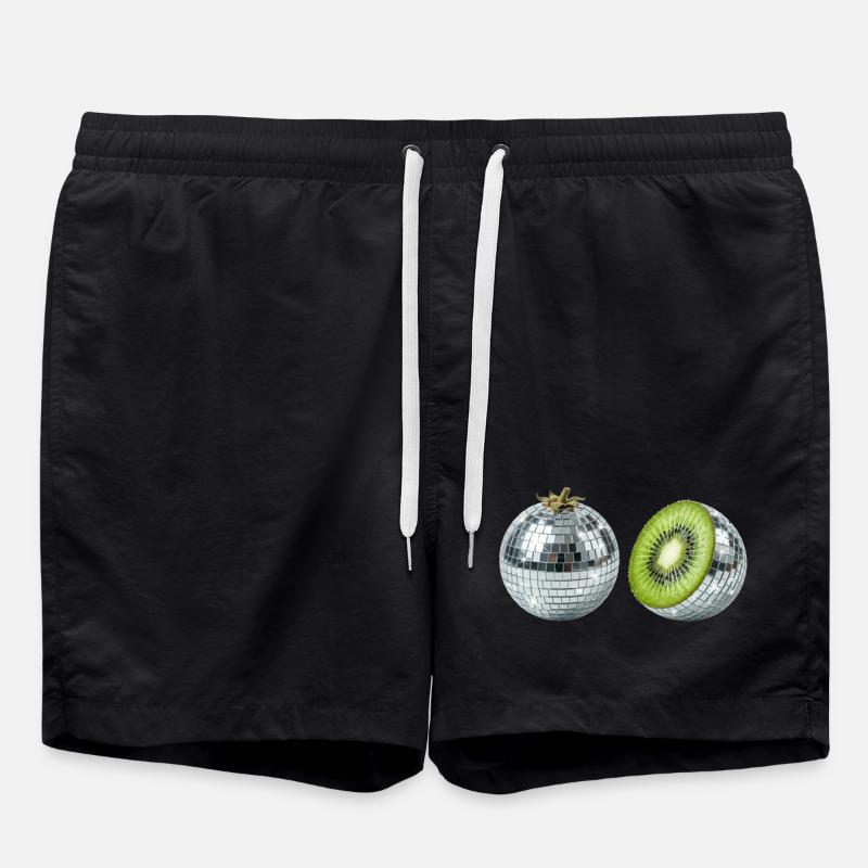 Kiwi Disco Mirror Ball - Swim Trunks - black