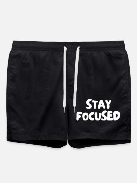 Stay focused - Swim Trunks - black