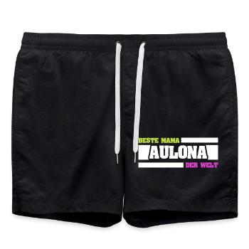Beste Mama Alona der Welt - Badeshorts - Schwarz - Vorne - AI Model Male 185 light (185cm)
