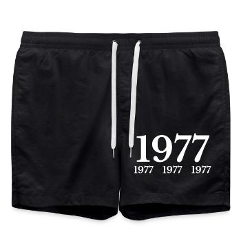 1977 - Short de bain - noir - Devant - AI Model Male 185 light (185cm)