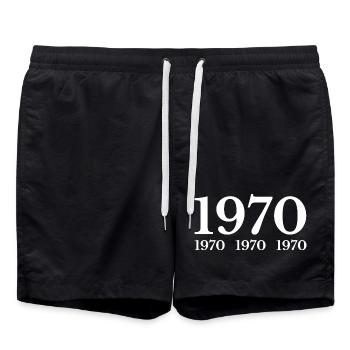 1970 - Swim Trunks - black - Front - AI Model Male 185 light (185cm)