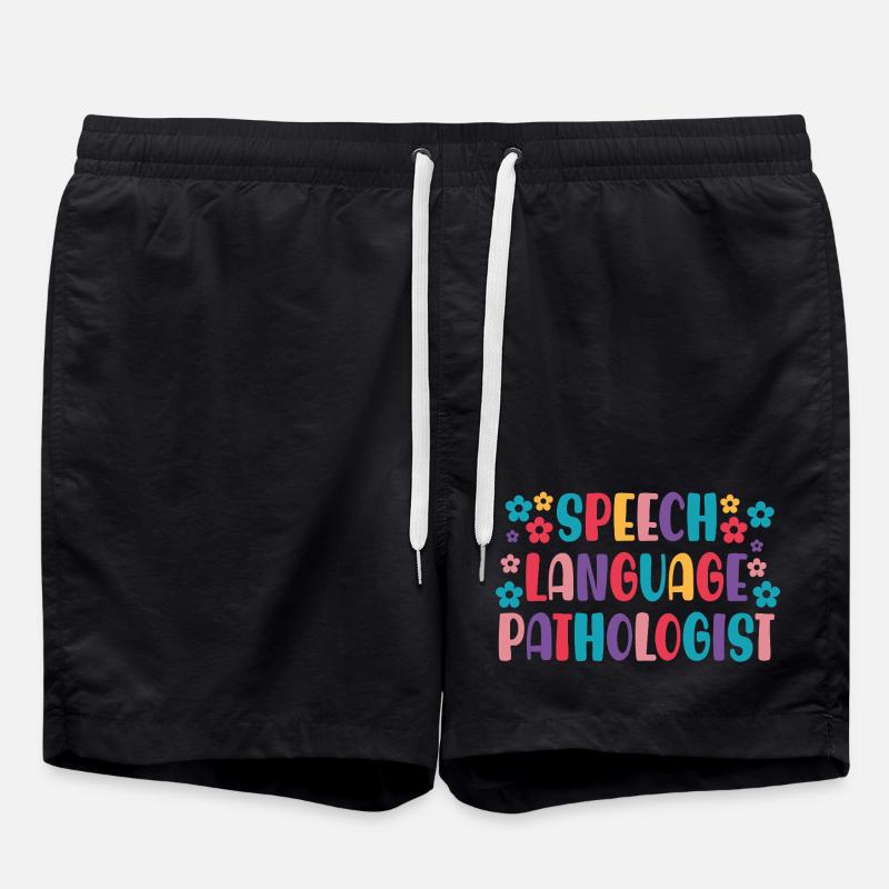 Speech Language Pathologist SLP - Swim Trunks - black
