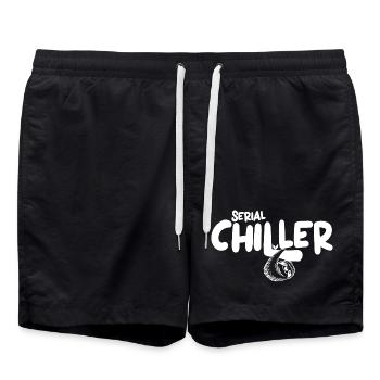 Süßes Lazy Vibes Tee – Geschenk Idee Serialchiller - Badeshorts - Schwarz - Vorne - AI Model Male 185 light (185cm)