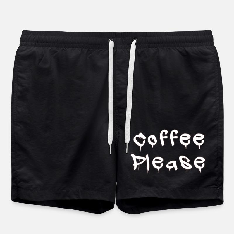 COFFEE_PLEASE - Swim Trunks - black