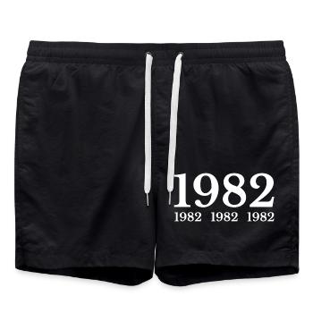 1982 - Short de bain - noir - Devant - AI Model Male 185 light (185cm)