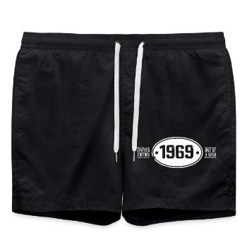 1969 Geburtstag 1969 - Badeshorts - Schwarz - Vorne - AI Model Male 185 light (185cm)