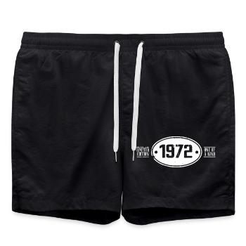 1972 Geburtstag 1972 - Badeshorts - Schwarz - Vorne - AI Model Male 185 light (185cm)