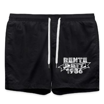 Rente 1986 - Badeshorts - Schwarz - Vorne - AI Model Male 185 light (185cm)