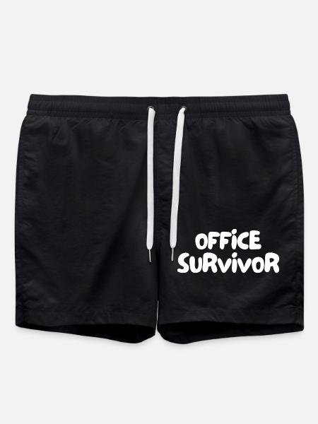 Office Survivor - Swim Trunks - black