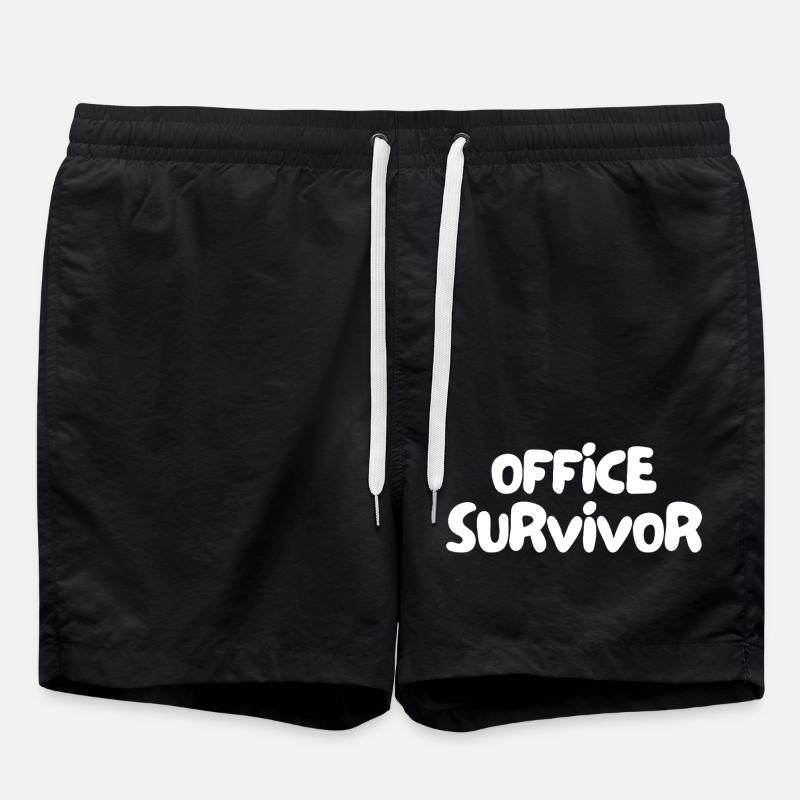 Office Survivor - Swim Trunks - black